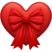 Heart with bow sticker