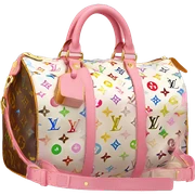 Louis Vuitton speedy bag with pink strap no flowers sticker