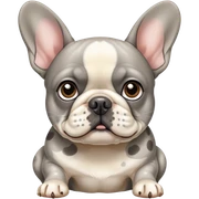 Grey, white, beige spotted French bulldog sticker