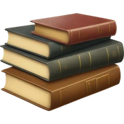 Vintage stack of books sticker
