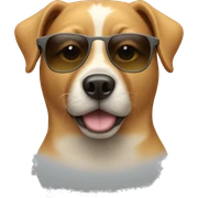 Dog with sunglasses sticker