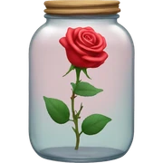 rose in a jar sticker