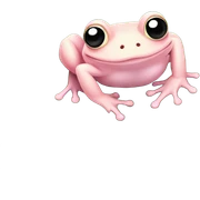 Cute light pink frog sticker