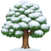 tree with snow sticker