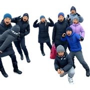 winter fun with friends sticker