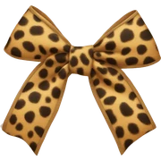 Cheetah print bow sticker