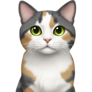 Dilute calico green eyes standing sticker