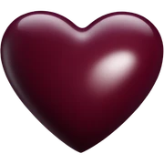 Burgundy heart sticker