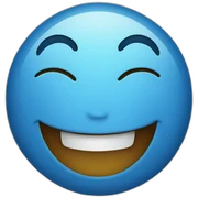 blue smiled smile sticker