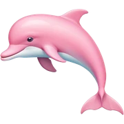 Pastel-pink-colors-dolphin sticker