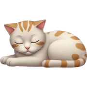 sleepy cat sticker