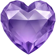 Violets crystal heart sticker