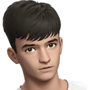 simple portrait of a boy sticker