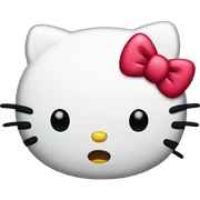 Confused hello kitty sticker