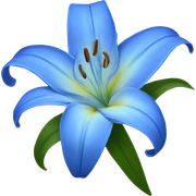 Blue Lily flower sticker