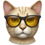 Cat with sunglasses sticker