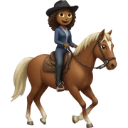 Woman riding horse sticker