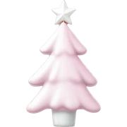 Light pink Christmas gifts under a white Christmas tree  sticker