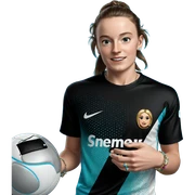 young athlete with jewelry sticker