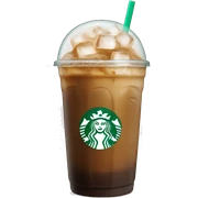 Starbuck ice coffee with ice cubes sticker