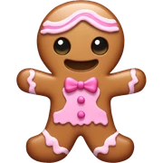 pink gingerbread man  sticker