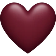 A burgundy heart sticker