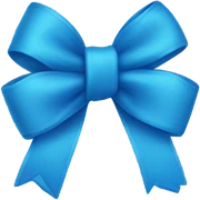 blue bow sticker