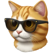 Cat with sunglasses sticker