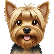 Yorkie with short hair sticker