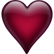 Burgundy glass heart sticker