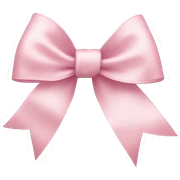 light pink ribbon bow sticker