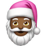 Pink santa sticker