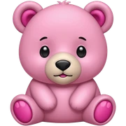Urso de pelúcia rosa sticker
