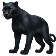Black panther animal, full body sticker