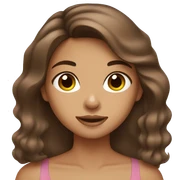 Brown hair girl doing skincare sticker