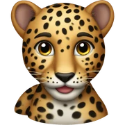Cute leopard sticker