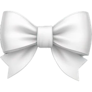 White bow on white bow sticker