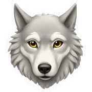 Wolf angel sticker