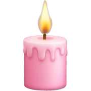 light pink candle sticker