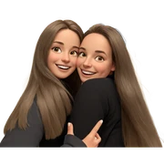 smiling girls by the window sticker