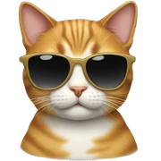 Cat with sunglasses sticker