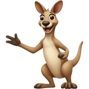 Waving kangaroo sticker