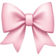 light pink bow sticker