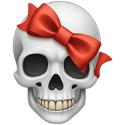 Skull bow sticker