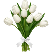 white tulip bouquet  sticker