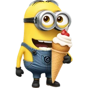 Minion with ice cream sticker