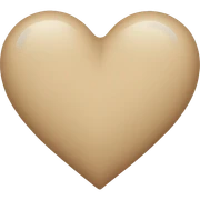Beige heart sticker