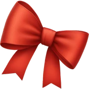 Red bow  sticker