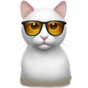 Cat with sunglasses sticker