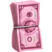 Pink money sticker